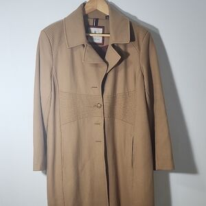 Tommy HILFIGER Elegant Tan Women's Coat - Petite XXL